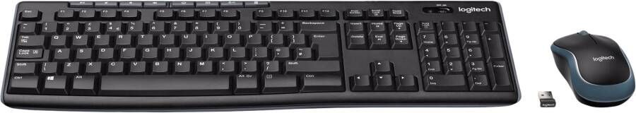 Logitech MK270 Draadloos Toetsenbord en Muis QWERTY Toetsenbord Zwart