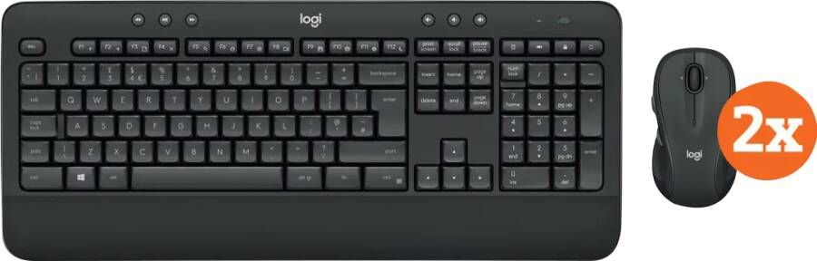 Logitech MK545 Draadloze Toetsenbord en Muis QWERTY 2-Pack