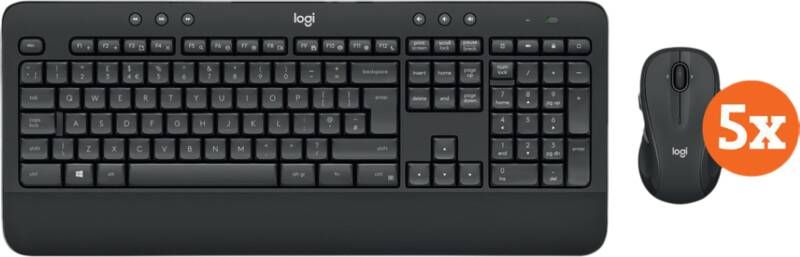 Logitech MK545 Draadloze Toetsenbord en Muis QWERTY 5-Pack