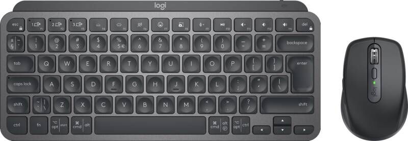 Logitech MX Keys Mini Draadloos Qwerty Grafiet + MX Anywhere 3S Compact Zwart