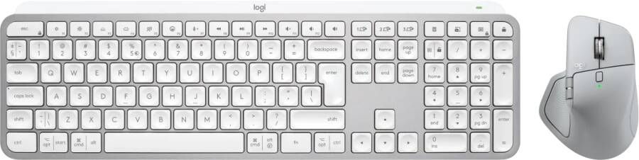 Logitech MX Master 4 Lichtgrijs + MX Keys S Grijs Qwerty