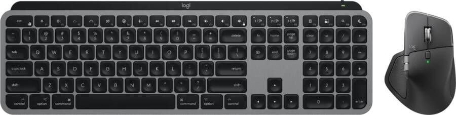 Logitech MX Master 4 voor Mac Spacezwart + MX Keys S for Mac Qwerty Zwart