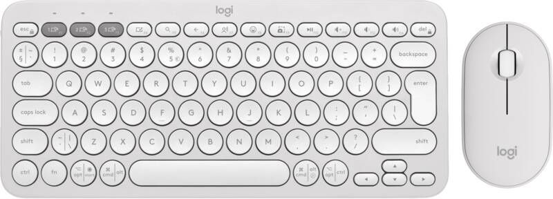 Logitech Pebble 2 Combo Qwerty Wit