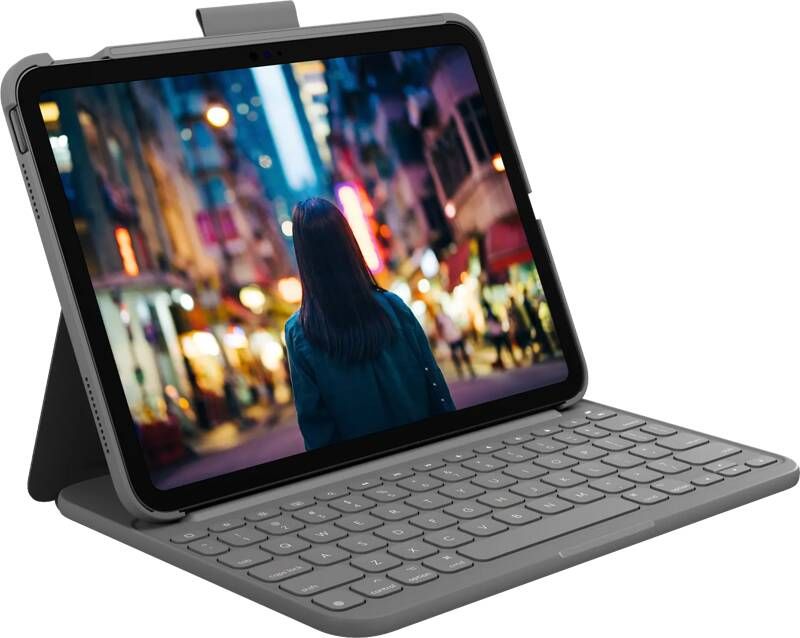 Logitech Slim Folio Apple iPad (2025 2022) Toetsenbord Hoes QWERTY