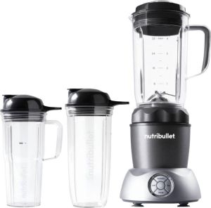 NutriBullet Select 2.0 10-delig 1000 Watt Blender To Go Drinkbekers Warme en Koude Bereidingen Grijs