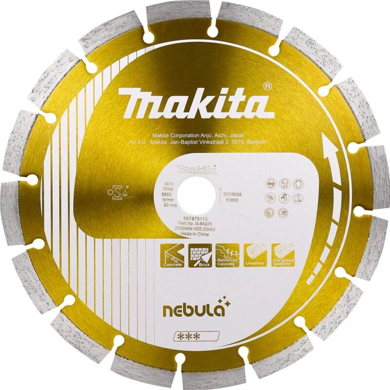 Makita B-54025 Diamanten doorslijpschijf Diameter 230 mm Boordiameter 22.23 mm 1 stuk(s)