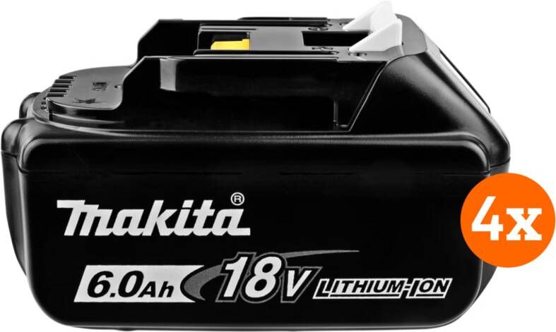 Makita BL1860B LXT 18V 6 0Ah accu 4-pack