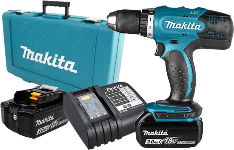 Makita DDF453SFE Boor- Schroefmachine 18V incl. 2 accu's en lader in koffer