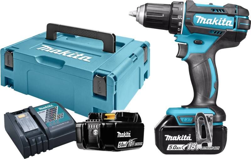Makita DDF482RTJ Boor- Schroefmachine Set 18V Li-Ion Accu 2x 5.0Ah Accu In Mbox