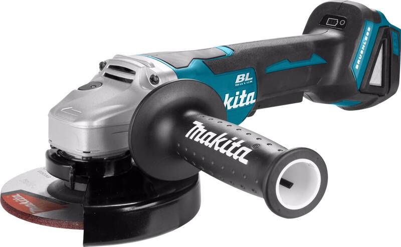 Makita DGA505ZJ 18V Li-Ion Accu haakse slijper body in Mbox 125mm koolborstelloos softstart