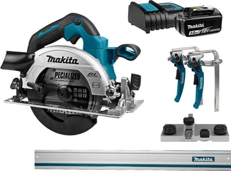 Makita DHS660ZJ + 3 0 Ah accu en lader + geleiderail
