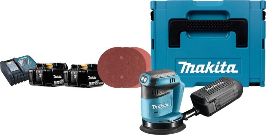 Makita DBO180ZJ 5 0 Ah Accu (2x) Compleet Pakket