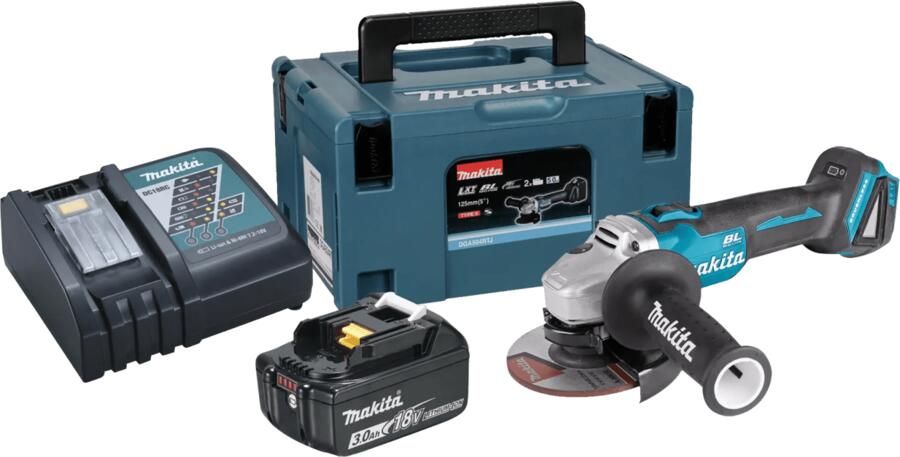 Makita DGA504ZJ + Startset 18V LXT 3 0 Ah BL1830B DC18RC