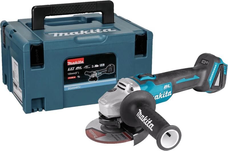 Makita haakse slijper DGA504ZJ 18V 125 mm Losse Body (geleverd zonder accu en lader)