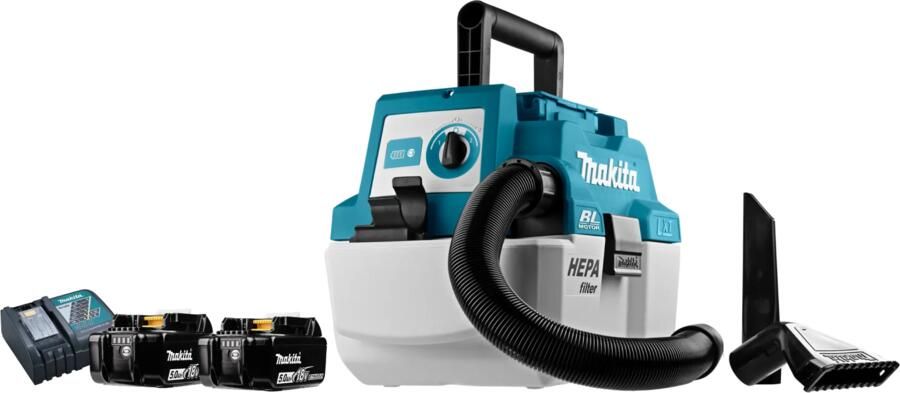 Makita DVC750LZX1 5 0 Ah Accu (2x) Starterspakket
