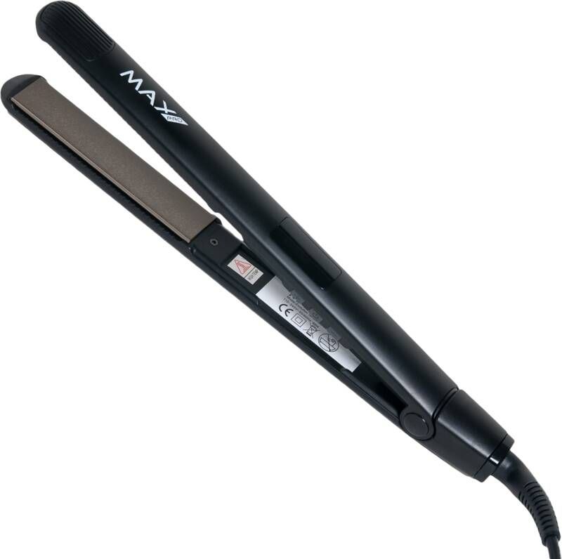 Max Pro Evolution Stijltang & Krultang 2 in 1 Zwart Levenslange Garantie Inclusief Hittebestendige Handschoen Hair Straightener Alle Haartypes Krullen