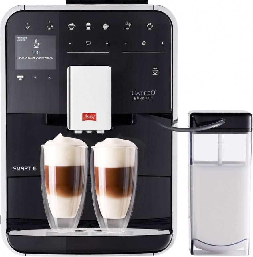 Melitta Volautomatisch koffiezetapparaat Barista T Smart F 83 0-102 zwart 4 gebruikersprofielen & 18 koffierecepten naar origineel italiaans recept
