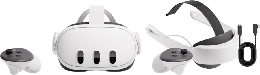 META Quest 3 512GB Refurbished + BlueBuilt PC Link Cable + E