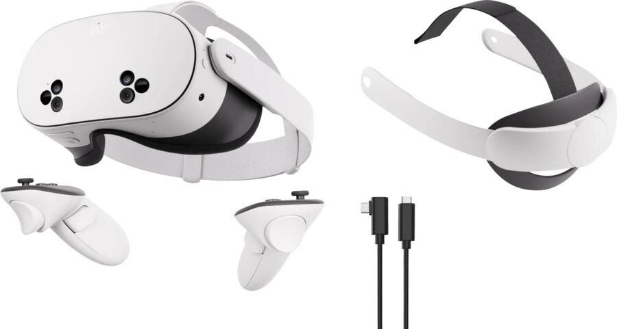 META Quest 3S 256GB + BlueBuilt PC Link Cable + Elite Strap