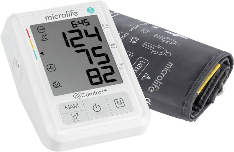 Microlife BP B3 Comfort PC Bovenarm Bloeddrukmeter Klinisch Gevalideerd No. 1 merk bij Huisartsen Aanbevolen door NL Hartstichting Detectie op onregelmatige hartslag Extra groot display 2x 99 geheugens 5 jaar garantie