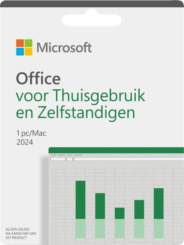 Microsoft Office voor Thuisgebruik en Zelfstandigen 2024 Nederlands Digitaal
