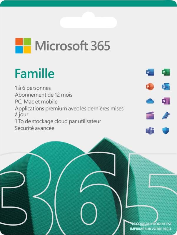 Microsoft Office 365 Family FR Abonnement 1 jaar