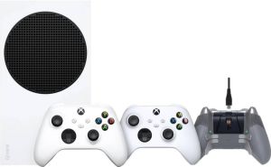 Microsoft Xbox Series S + Wireless Controller Robot Wit + PDP Play & Charge Kit