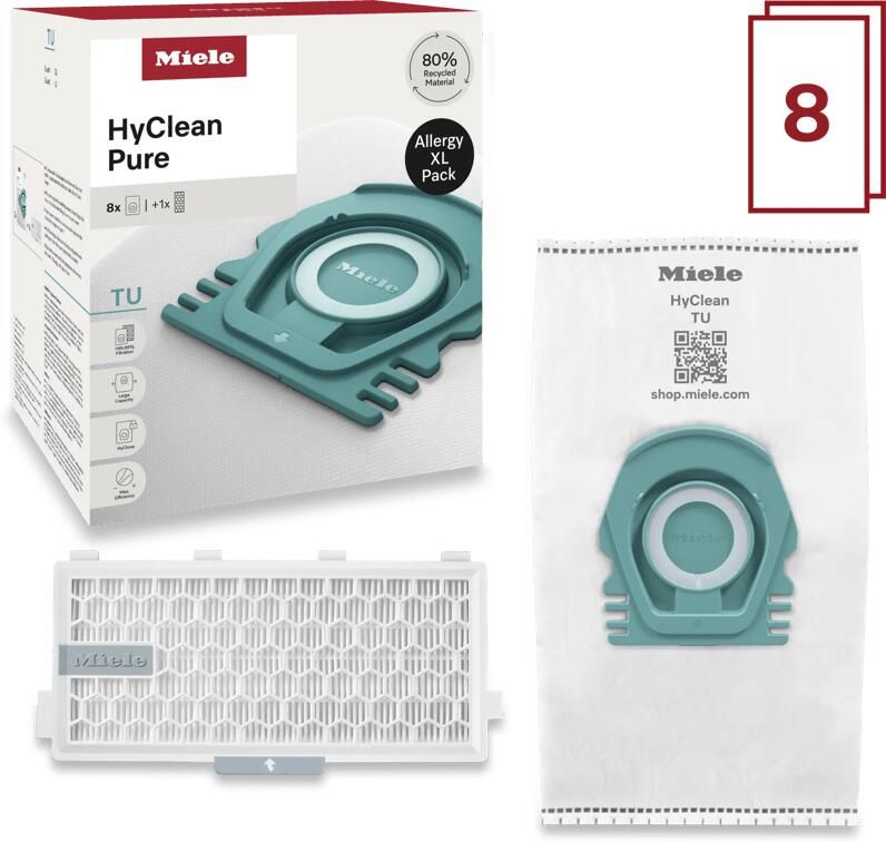 Miele TU Allergy XL HyClean Pure Allergy XL-Pack HyClean Pure Stofzuigerzakken