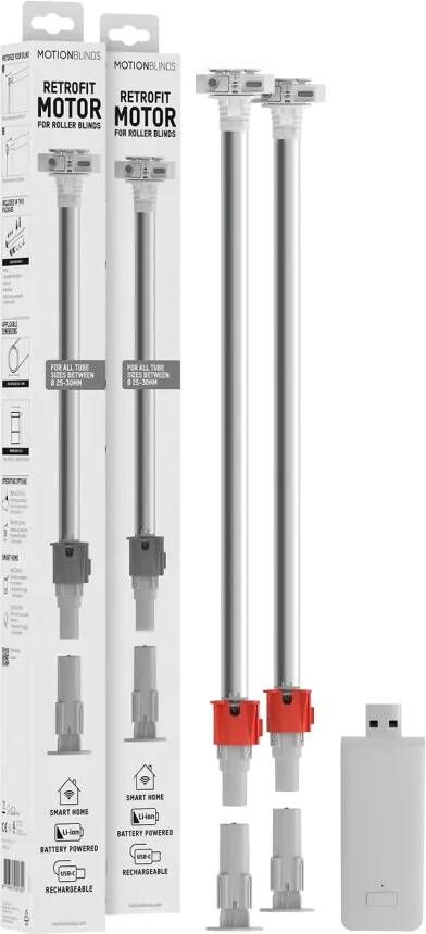 MotionBlinds Retrofit startpakket 2-Pack Rolgordijn motor + Bridge