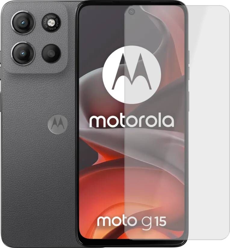 Motorola Moto G15 128GB Grijs 4G + Just in Case Tempered Glass Screenprotector