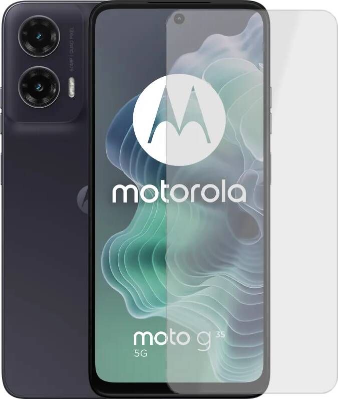 Motorola Moto G35 128GB Zwart 5G + Just in Case Tempered Glass Screenprotector