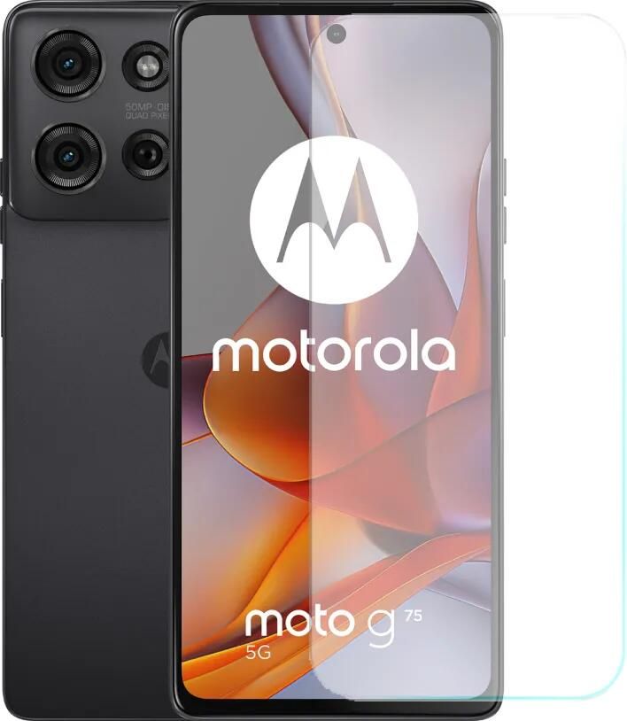 Motorola Moto G75 256GB Zwart 5G + Just in Case Tempered Glass Screenprotector