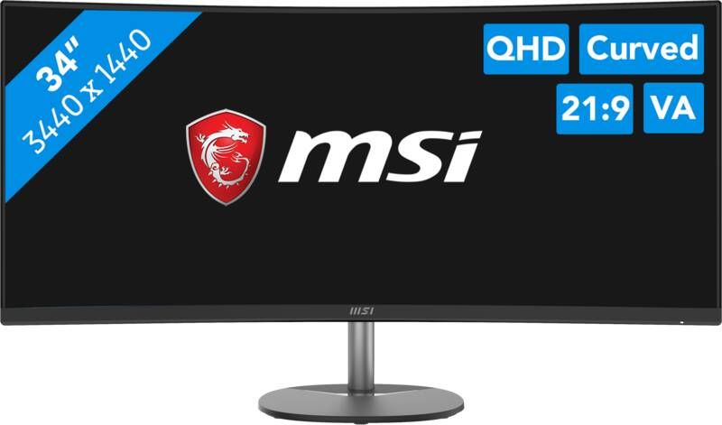 MSI Pro MP341CQ Zwart | Monitoren voor thuis&kantoor | Computer&IT Monitoren | 4719072960964