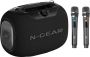 N-Gear NRG600 Bluetooth Speaker Partybox met Verlichting + 2 Microfoons IPX5 Waterdicht Zwart - Thumbnail 1