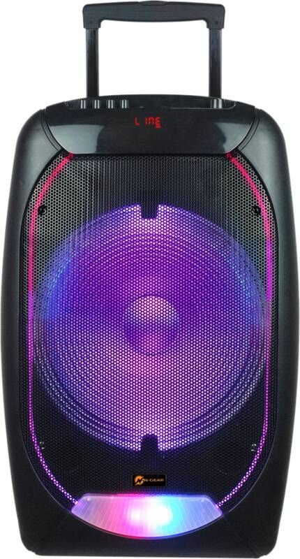 N-GEAR The Flash 1510 Draadloze Bluetooth Speaker Karaoke Set 2 Microfoons Discoverlichting