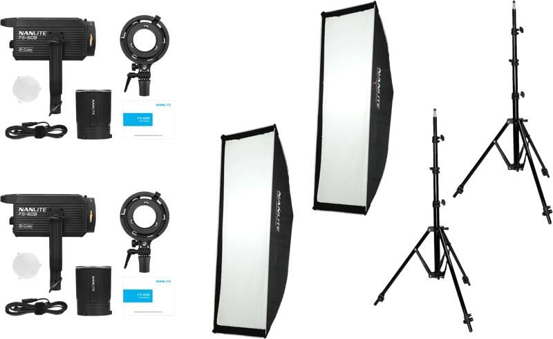 Nanlite FS 60B LED Dual Kit (w Light Stand&Softbox) | Camera's en toebehoren | 0651137511640