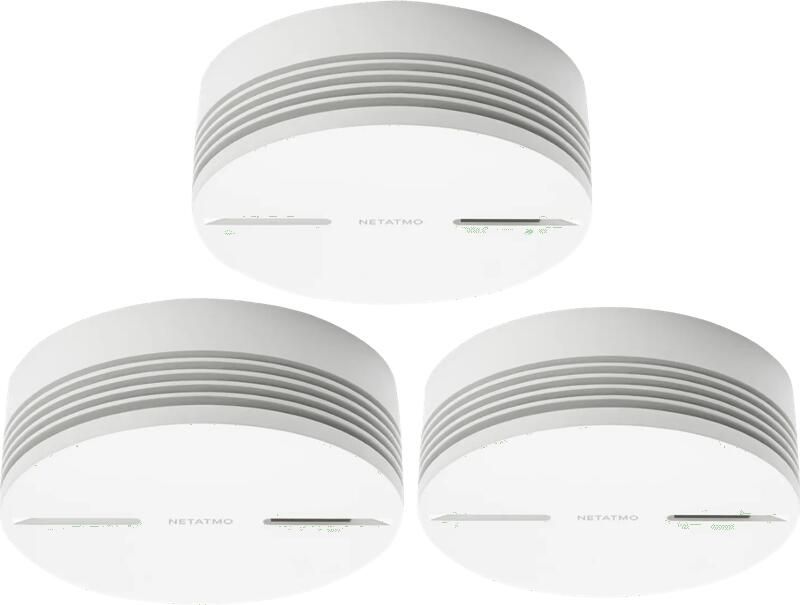 Netatmo Slimme Rookmelder Wit 3 Stuks Incl. Batterij 10 Jaar
