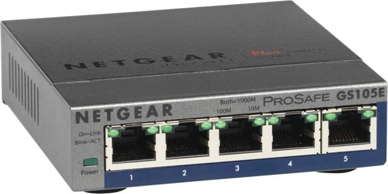 Netgear ProSafe Plus GS105E Switch Grijs