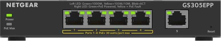 Netgear GS305EPP-100PES Switch Zwart