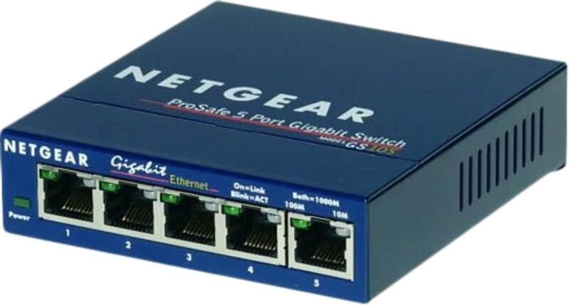 Netgear Prosafe GS105GE Switch Blauw