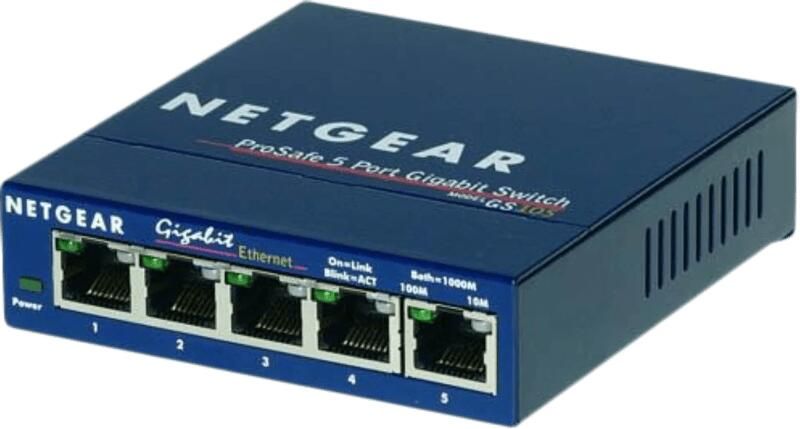 Netgear Prosafe GS105GE Switch Blauw