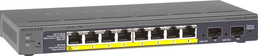 Netgear GS110TP-300EUS Switch Grijs