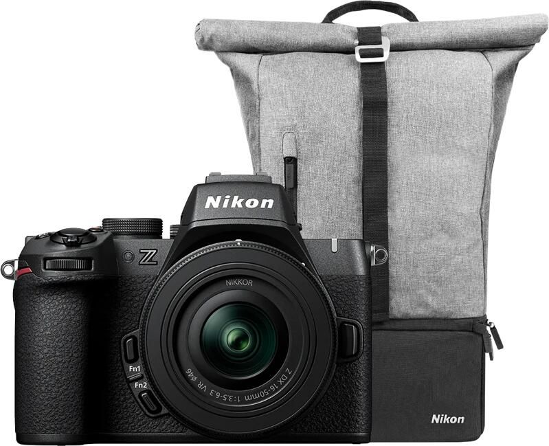 Nikon Z50 II + DX 16-50mm f 3.5-6.3 + Rugzak