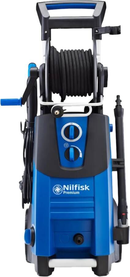 Nilfisk PREMIUM 180-10 HOGEDRUKREINIGER 180 BAR 10 METER GEWAPENDE WATERSLANG HASPEL BAJONET AANSLUITINGEN GEINTEGREERDE REINIGINGSTANK 5 JAAR GARANTIE