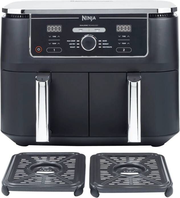 NINJA Airfryer Foodi AF400EU Dual Zone Airfryer 2470 W capaciteit: elk 1 4 kg incl. 2 Crisper inzetten