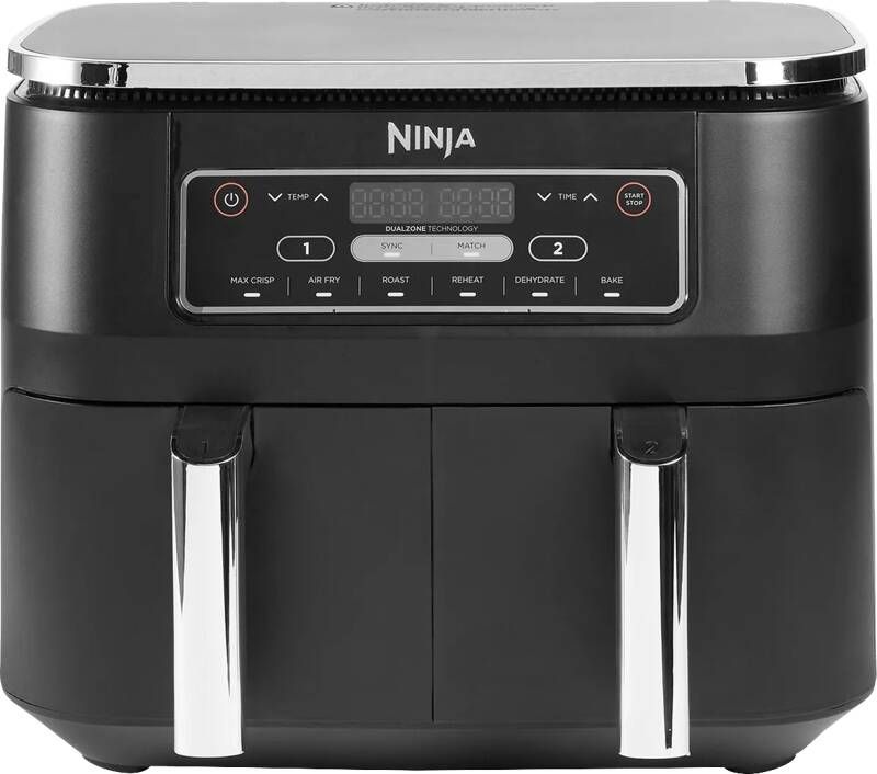 Ninja Foodi AF300EU Dubbele Airfryer XXL Twee Kookvakken 7.6 Liter 2400 Watt Dual Zone Technologie
