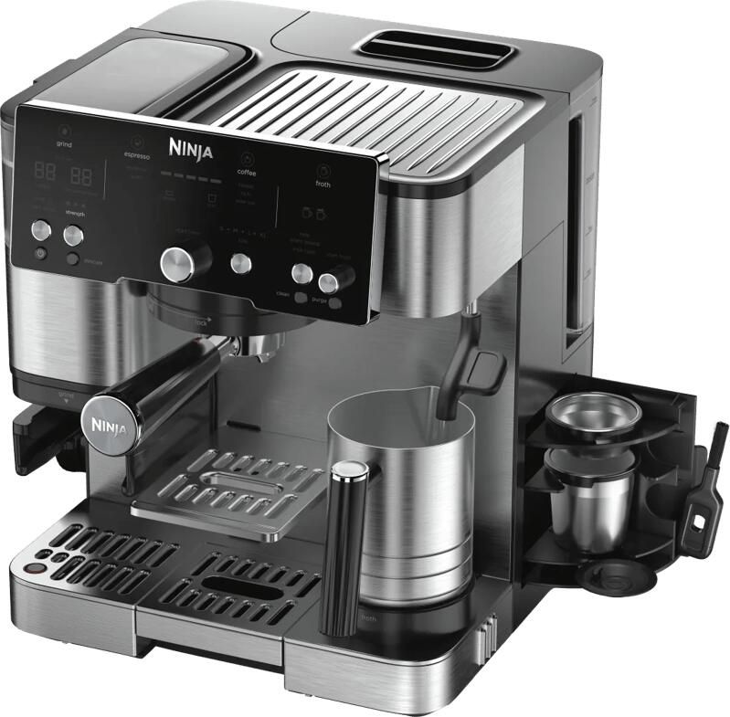 Ninja Luxe Café Essential 2-in-1 espressomachine en filterkoffiezetapparaat met Melkopschuimer ES501EU