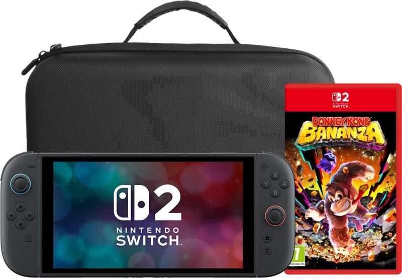 Nintendo Switch 2 + Donkey Kong Bananza + BlueBuilt Travelcase XL