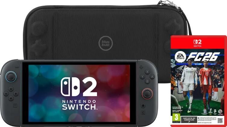 Nintendo Switch 2 + EA Sports FC 26 + BlueBuilt Beschermhoes