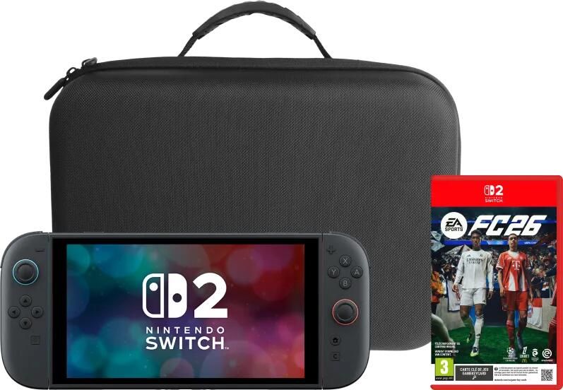 Nintendo Switch 2 + EA Sports FC 26 + BlueBuilt Travelcase